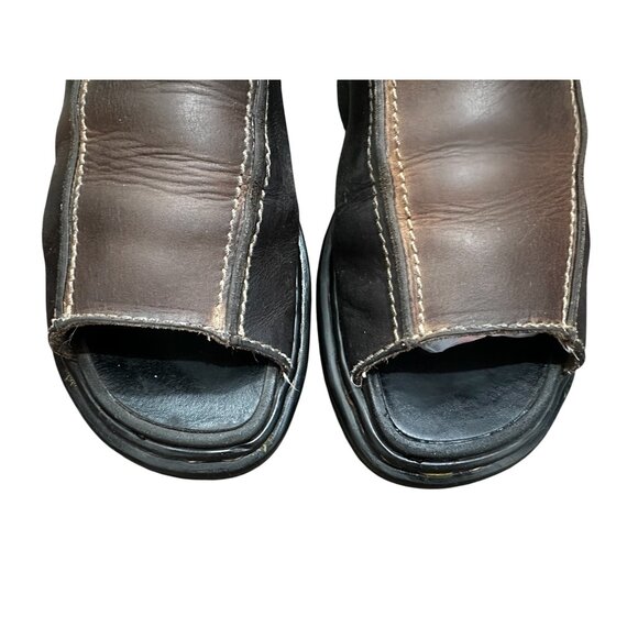 Vintage Dr Martens England Platform Chunky Leather Sandals Mens 9 Heavy Slip On main image 5